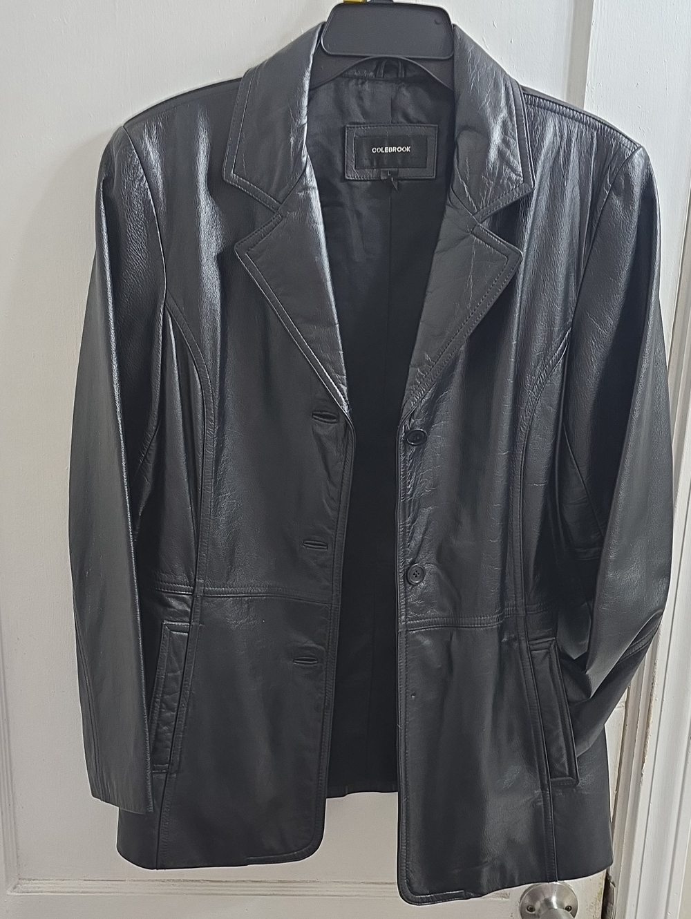 COLEBROOK 100% Leather Blazer Jacket Size Large